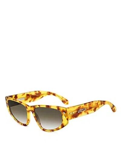 Isabel Marant Cat Eye Sunglasses, 57mm In Yellow/green Gradient