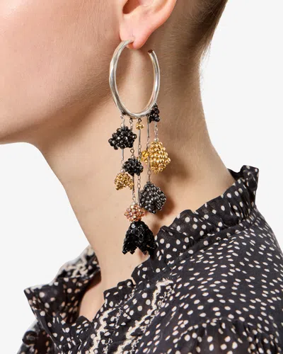 Isabel Marant Catalina Earrings In Anthracite-silver