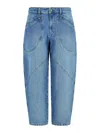Isabel Marant Catarina Blue Cotton Jeans In Blue