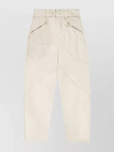 Isabel Marant Catarina High Waist Trousers In Beige