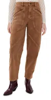 Isabel Marant Tailored Trousers Contrast Stitching In Brown