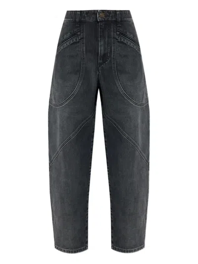 Isabel Marant Catarina Patch-pocket Jeans In Black