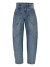 Isabel Marant Catarina Blue Cotton Jeans In Blue