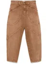 Isabel Marant Tailored Trousers Contrast Stitching In Brown