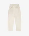 Isabel Marant Catarina High Waist Trousers In Ecru