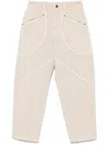Isabel Marant Trousers With Belt Loops And Pockets In Neutral