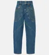 Isabel Marant Catarina Quilted Jeans In Blue