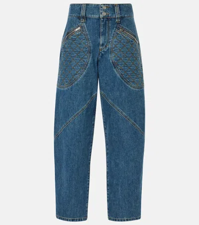 Isabel Marant Catarina Quilted Jeans In Blue