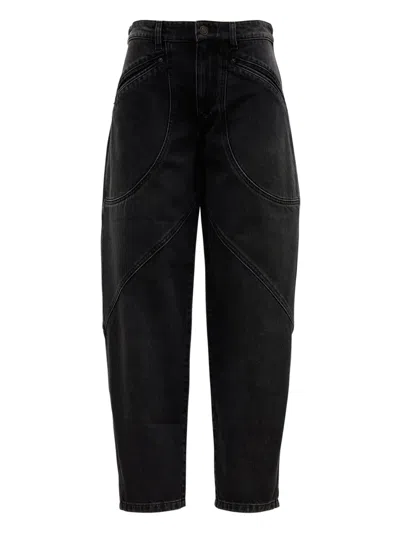 Isabel Marant Catarina Straight-cut Jeans In Black