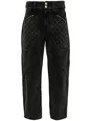 Isabel Marant Catarina Quilted High-rise Tapered Jeans In Grey