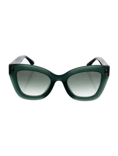 Pre-owned Isabel Marant Cat-eye Gradient Sunglasses In Green