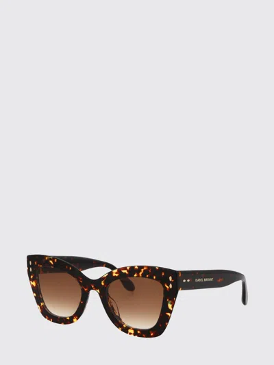 Isabel Marant Cat-eye Sunglasses With Tortoiseshell Print And Amber Lenses In Black