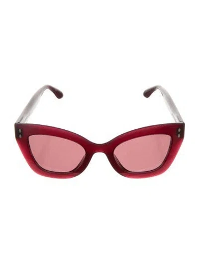 Pre-owned Isabel Marant Cat-eye Tinted Sunglasses In Burgundy