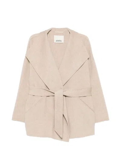 Isabel Marant Ceaton Coat In Neutral