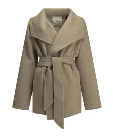 Isabel Marant "ceaton" Short Coat In Brown