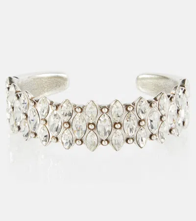 Isabel Marant Celenia Crystal-embellished Cuff Bracelet In Silver