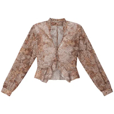Pre-owned Isabel Marant Celeny Blouse 'ochre' | Brown | Women's Size 36