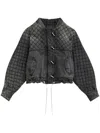 Isabel Marant Celiany Quilted Denim Bomber Jacket In Grau