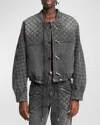 Isabel Marant Celiany Quilted Denim Bomber Jacket In Dark Grey