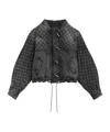 Isabel Marant Celiany Quilted Denim Bomber Jacket In Black