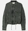 Isabel Marant Celiany Quilted Denim Jacket In Grey