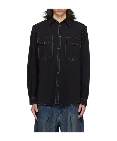 Isabel Marant Cesar Long-sleeved Shirt In Black