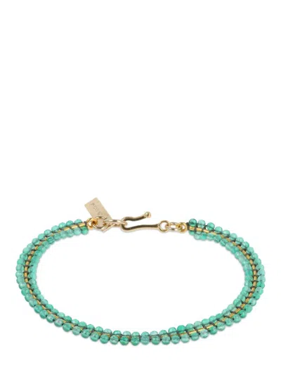 Isabel Marant Cesaria Beaded Bracelet In Green