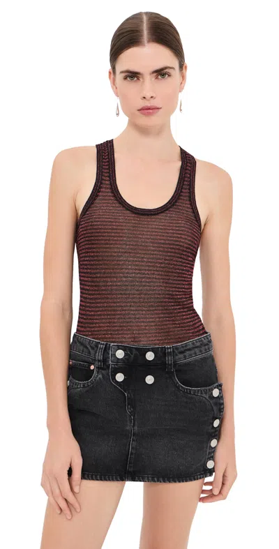 Isabel Marant Cevara Shirt Black/red In Brown