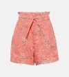 ISABEL MARANT CEYANE FLORAL COTTON AND SILK SHORTS