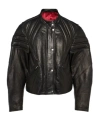 Isabel Marant Chady Leather Biker Jacket In Black