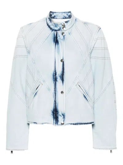 Isabel Marant Chady Zip Seam Jacket In Blue