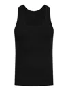 Isabel Marant Thea Scoop Neck Ribbed Sleeveless Vest In Black