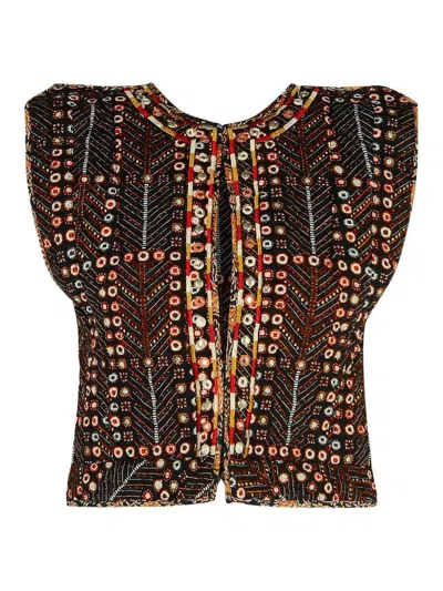 Isabel Marant Cerza Black Cotton Vest