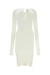 Isabel Marant Chalk Stretch Viscose Logane Dress In White