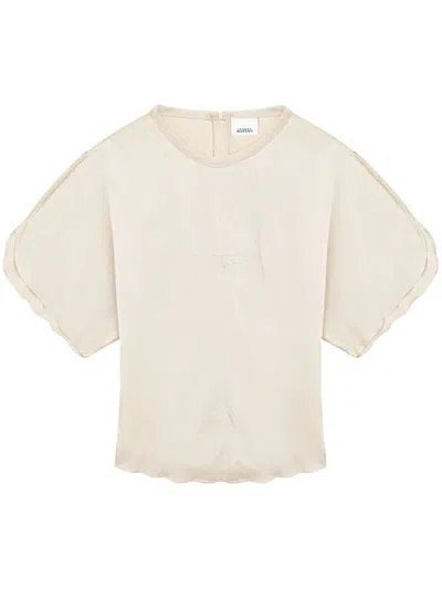 Isabel Marant Mc Karlita Pearl Beige Top In White
