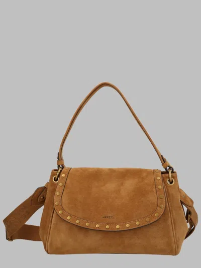 Isabel Marant Chany Medium Suede Leather Tote Bag In Beige