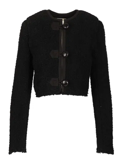Isabel Marant Button-down Long-sleeved Casual Jacket In Black