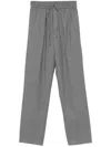 Isabel Marant Charcoal Grey Pinstripe Liska Trousers In Grey