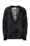 Isabel Marant Charcoal Mohair Blend Mylene Cardigan In Gray