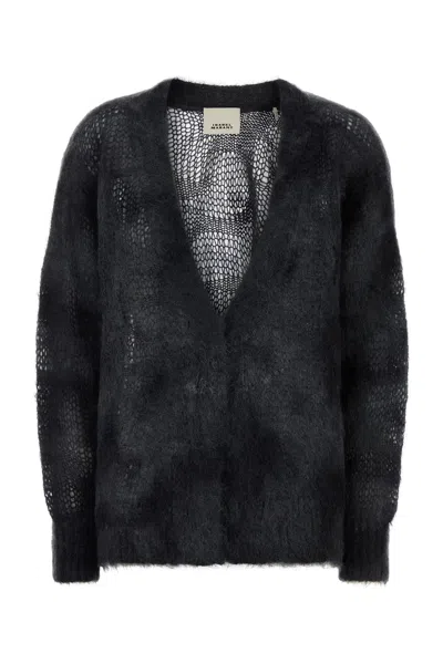 Isabel Marant Charcoal Mohair Blend Mylene Cardigan In Gray