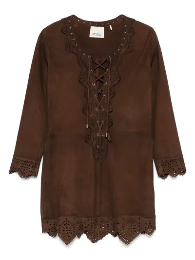 Isabel Marant Charlina Dress In Brown