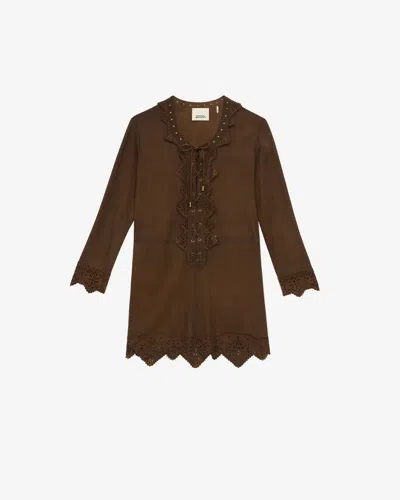 Isabel Marant Charlina Dress In Brown