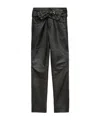 Isabel Marant Chazia Straight-leg Leather Pants In Black
