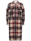 Isabel Marant Check-print Blanket Coat In Multi