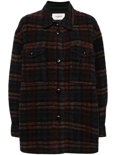 Isabel Marant Check-print Blanket Coat In Multi