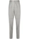 ISABEL MARANT CHECK-PRINT COTTON TAILORED TROUSERS