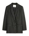 Isabel Marant Checked Double Breasted Blazer In Black