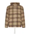 Isabel Marant Checked Hooded Drawstring-trim Jacket In Brown