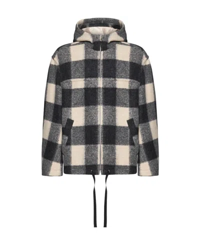 Isabel Marant Checked Hooded Jacket In Black