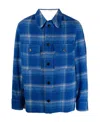Isabel Marant Marant Navy Plaid Wool Gervon Jacket In Blue